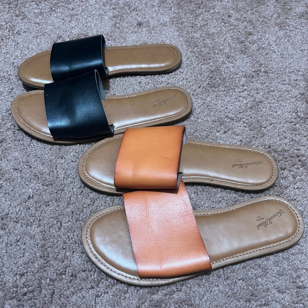 Two Pairs - Single Strap Sandals